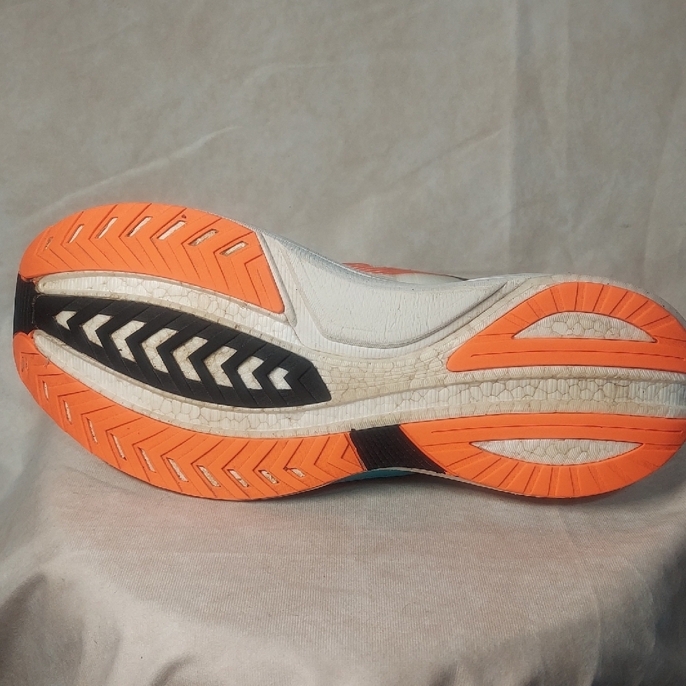 Saucony Tempus Men's Running Shoes Size 15 White ViZiOrange Stability Sneakers - Picture 8 of 14